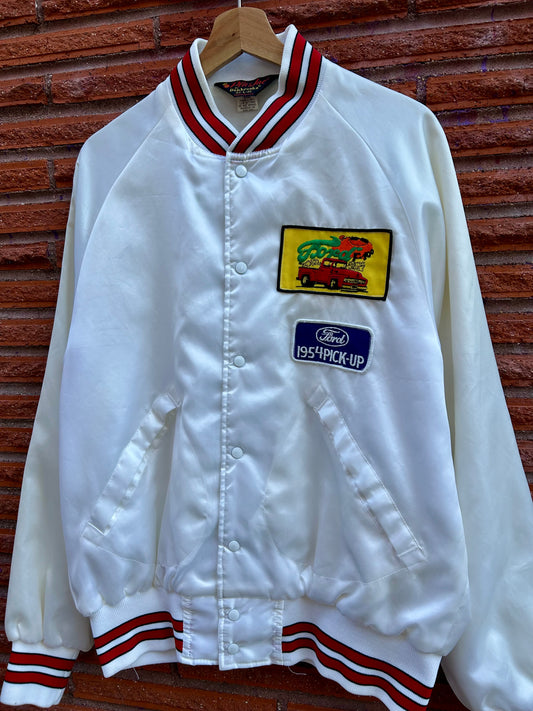 70s Ford F-100 Nylon Button-Up Jacket. Size Large